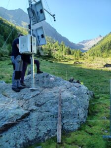 Wetterstation im Horlachtal: Wetter und Hydrologie gehen Hand in Hand.