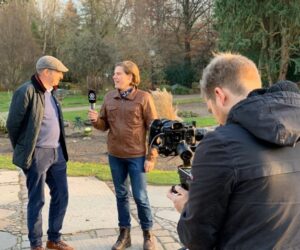 Interviewsituation im Botanischen Garten, Erlangen